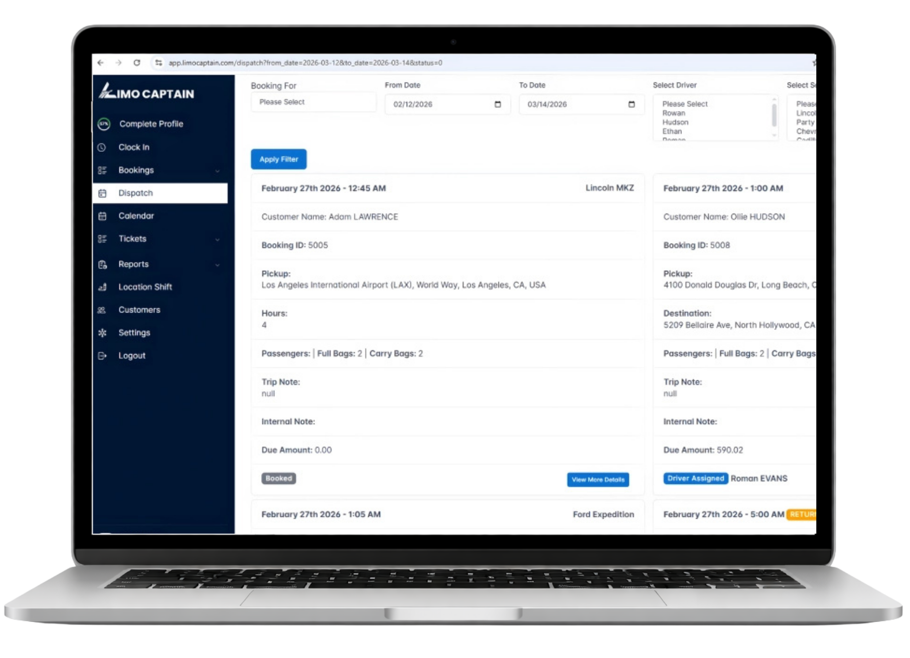 Dispatch Software for Fleet Management | Limo Captain