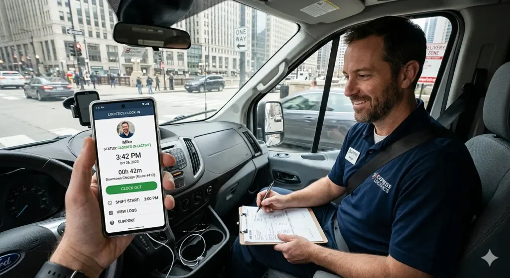 clock in