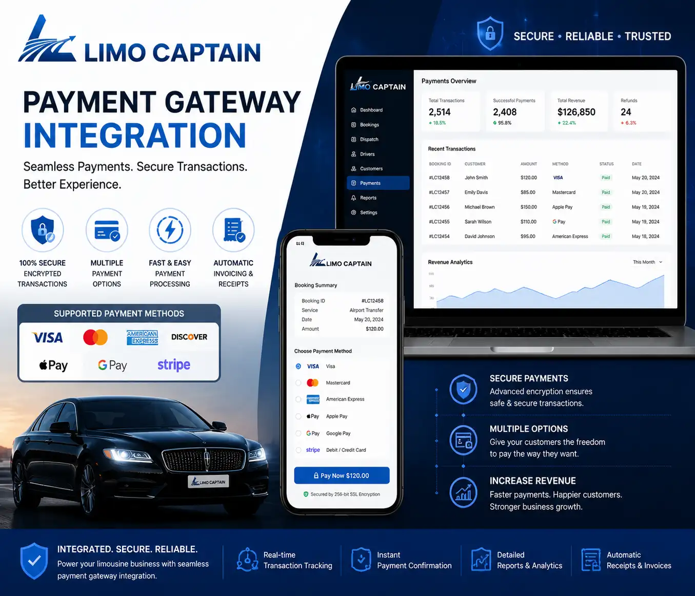Limo Booking Software Integration | Simplify Payments Easily