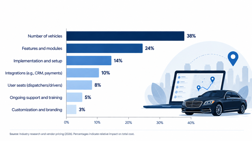 impacts the cost of limo dispatch software