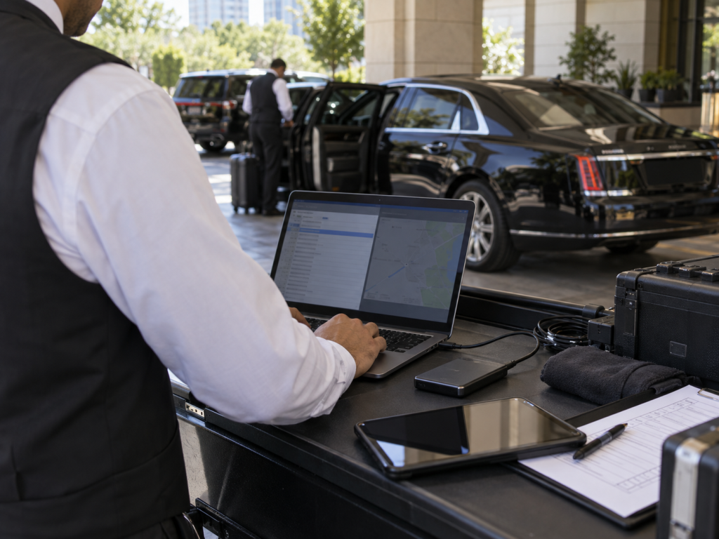 technician performing Switching Limo Dispatch Software